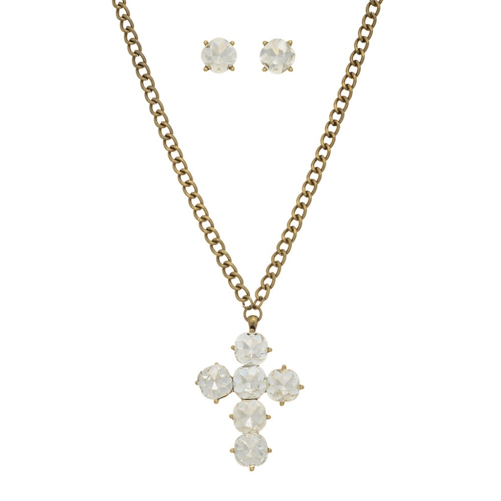 Cross Necklace/Earring Set